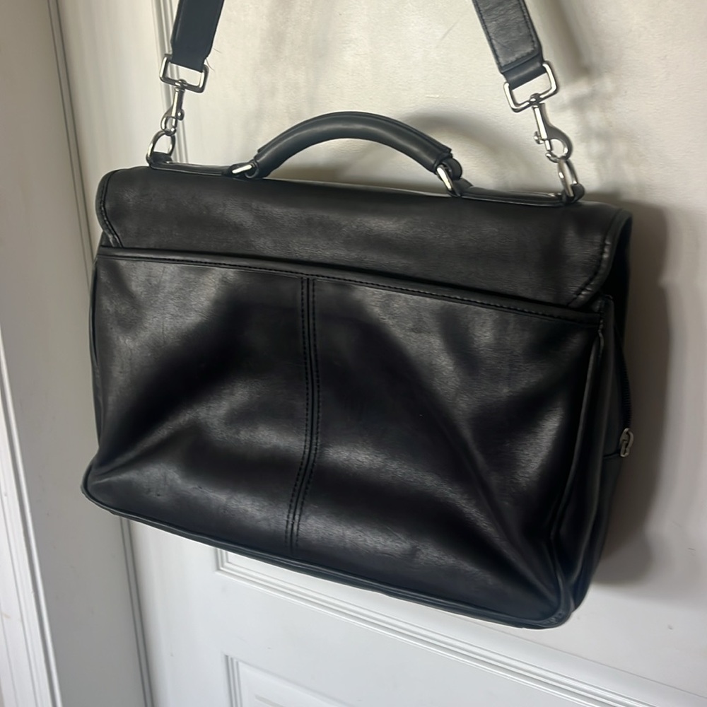 Vintage Coach supple black leather laptop, briefcase Crossbody J23-5237 unisex - Picture 3 of 12